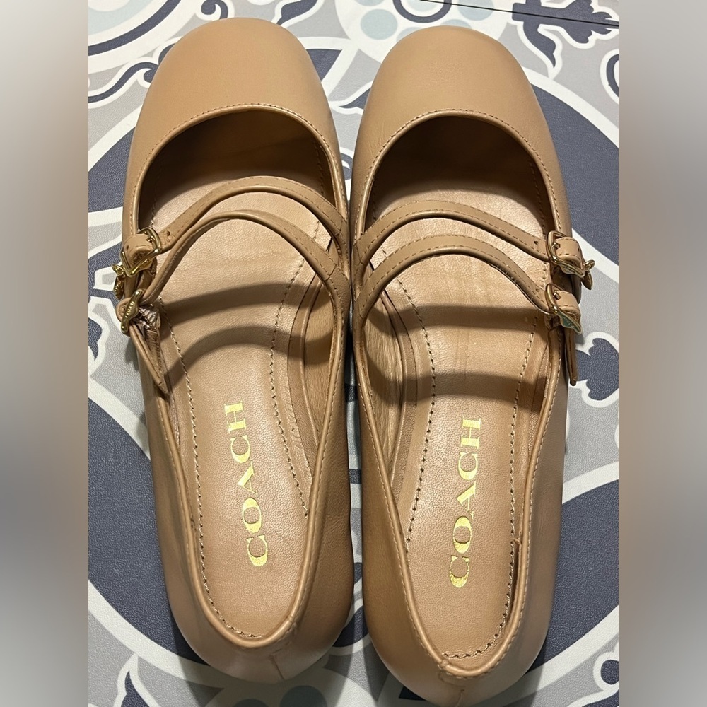 Coach Women's Whitley Leather Mary Jane Flat, Size 5.5B - Picture 7 of 16